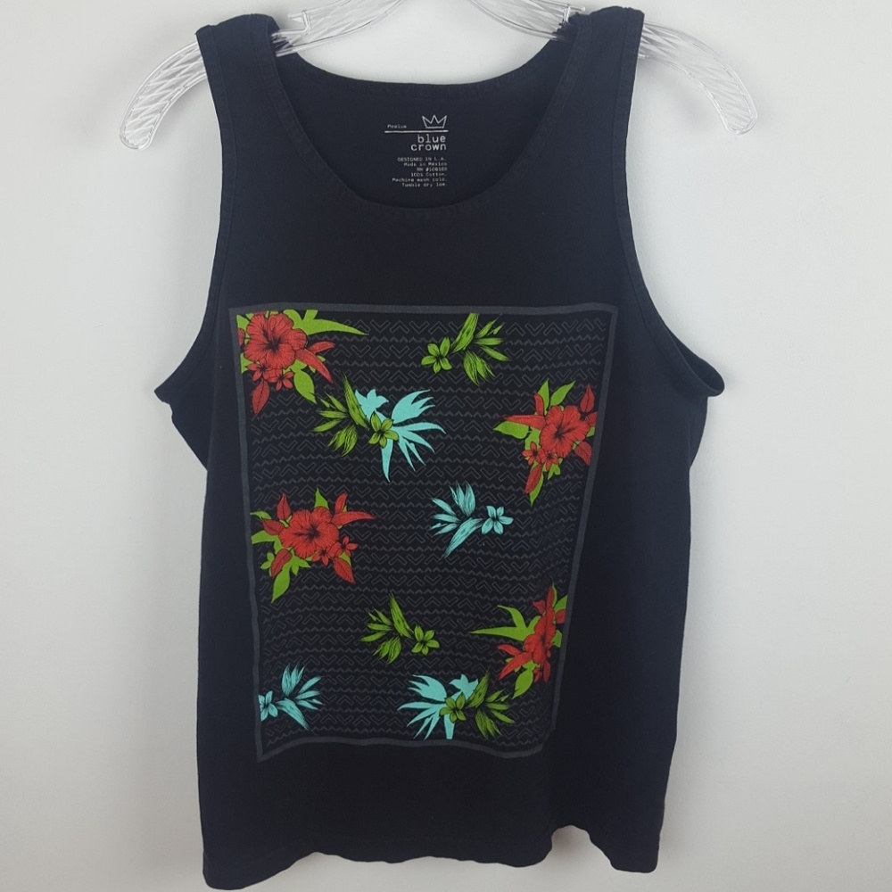 Blue Crown Tank Top